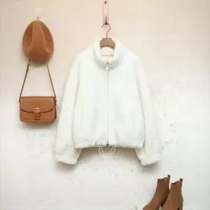 봉봉 스트링 뽀글이 긴팔 투웨이집업 하이넥 점퍼 미시 캐주얼 양털 데일리 여행 겨울 봄