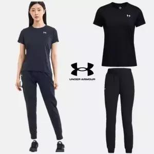 [언더아머]여성 기능성 반팔 티셔츠 조거 팬츠 긴바지 트레이닝 세트 4231-2727-001 662027