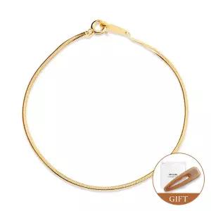 [모룬] (2월베스트) 18K 1.4mm 센슈얼 스네이크 뱀줄 체인 팔찌 MOB40693