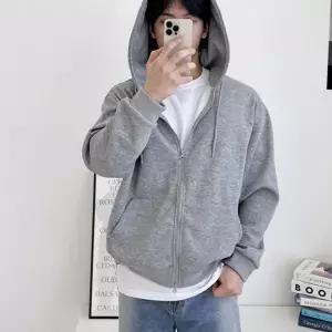 남성 후드 집업 루즈핏 데일리 간절기 남성 오버핏 후드 집업 봄가을 아우터