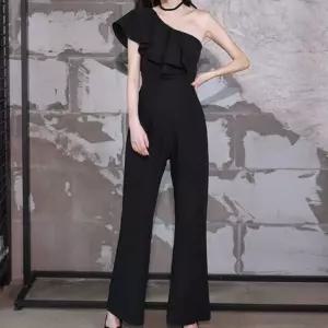 시상식 오픈숄더 점프슈트 파티 이브닝 바지 연주회