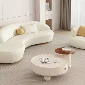 라운드 쇼파 패브릭 울 거실 인테리어 디자인