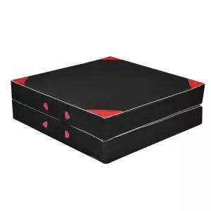 접이식 레자 매트 토퍼 레자매트 사우나 휴대용 폴딩 블랙