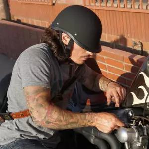 벙거지 클래식 헬멧 매트블랙 할리 오토바이 오픈페이스