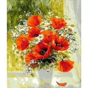DIY페인팅 정물그리기-(매혹적인 양귀비꽃 ) 정물 풍경 세계명화 40x50cm