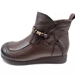 천연소가죽/ 여성 앵글부츠 반부츠 겨울신발 여자부츠