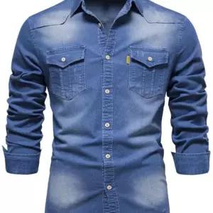 보이즈 남성 셔츠 린넨 데님 샴브레이셔츠 남방 반팔 체크