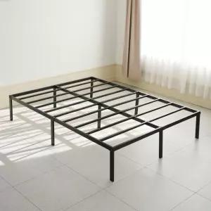 수납형 조립식 무 선반 평상형 검은색 침대프레임 매트리스