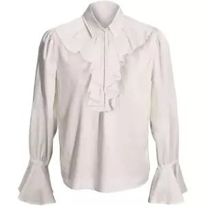 남성 프릴 셔츠 파티룩 댄디 무대 블라우스 공연용