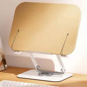알루미늄 폴딩 태블릿받침대 우드 북스탠드 거실용 휴대용 학원 어린이 대학생 주방용
