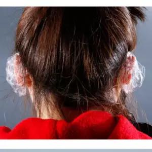 귀커버 비닐 이어캡 염색 파마 귀덮개 귀마개 위생용품 100P 대용량