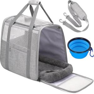 정윤 프리미엄 u200BCat 캐리어 - 최대 15파운드의 고양이 및 소형견을 위한 u200BPET u200BA 항공사 승인