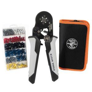 [미국배송] 클라인 툴 34060 페룰 크림핑 공구 세트 래칭 사각 크림퍼 플라이어 1200 와이어 단자(10-22 AWG) 전기 용도용 소프트 캐리링 케이스 포함