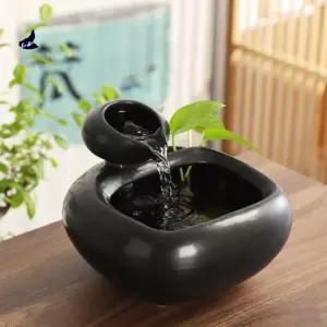 미니 세라믹 분수대 실내 폭포 인공 가정용 집들이 6x3cm