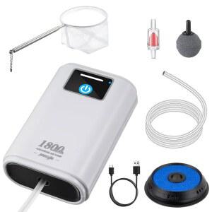 야외 낚시/정전/비상을 위한 액세서리가 있는 0-60갤런 USB 충전식 라이브 미끼 버킷 에어레이터 펌프 조용한 휴대용 공기