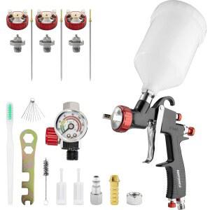 [미국배송] 벤토클 R500 LVLP 에어 스프레이 건 자동차 페인트 스프레이어 1.3/1.7/2.0MM 노즐 및 공기 조절기 자동차 주택 가구 바니시 탑코트용 전문