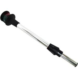 보트 폰툰 요트 스키터용 알루미늄 기둥에 2핀 탈착식 플러그가 있는 12인치의 팩트트레이드 마린 바이컬러 내비게이션 보우 라이트 레드 및 그린