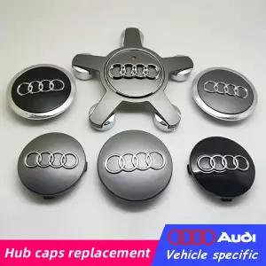 자동차휠캡 자동차 허브 커버 휠 센터 교체 캡 장식 액세서리 아우디 A1 A3 A4 A5 A6 A7 A8 C5 Q3 Q7 Q5 Q2