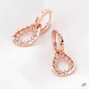 원터치 14K 여자 선물 심플 물방울 링 컷팅 (WFJ5A0V)