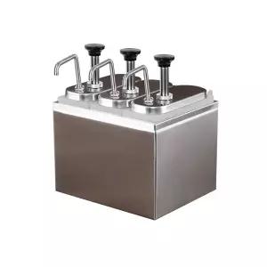 시럽 소스 디스펜서 스테인레스 용기 소스펌프 시럽통 거치대 펌핑 상업용 주방 스텐 업소용