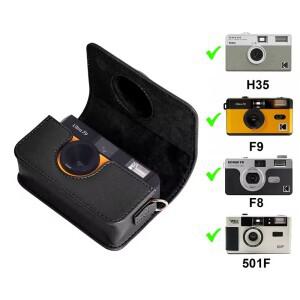 [호환품]KODAK EKTAR H35 F9 F8 501F 용 카메라 가방 어깨 끈 PU 가죽 케이스 렌즈 보호 커버