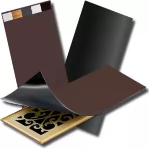 가정용 브라운 마그네틱 통풍구 커버 - 초두꺼운 자석 시트 RV용 열 공기 레지스터 노이즈 캔슬링 HVAC