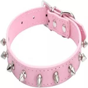 작은 개를 위한 하우이어 스파이크 개 목걸이 버섯 리벳 소프트 퓨 가죽 스터드 고양이 미니 품종 애완동물