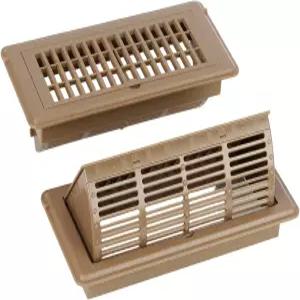 2-in-1 통풍구 디플렉터 및 바닥 커버 플로어 레지스터 4x10 2팩 조절식 열 공기 홈 사무실 천장 도구 없이