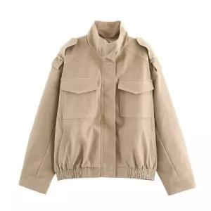 여성용 질감 가죽 세무 추동 자켓 코트 테일러드 스트리트 원픽4