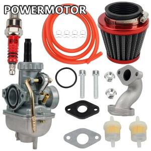 공기 연료 필터 바이크 오토바이 기화기 PZ20 점화 플러그 흡기 매니 폴드 50 70 90 110 125 CC 4 스트로크