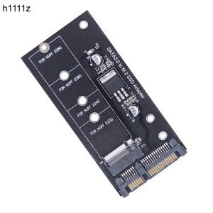 M2 SATA 어댑터 to 변환기 2.5 인치 SATA3.0 6Gbps 라이저 보드 B 키 지원 2230 2242 SSD