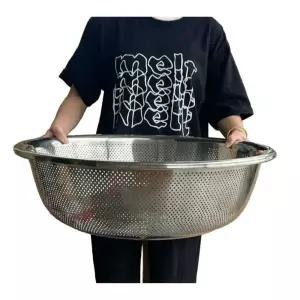 대형 채반 소쿠리 구멍직경 바구니 스테인레스 구멍