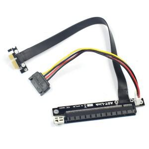 Gen3.0 PCIe 라이저 카드 1x ~ 어댑터 전원 케이블 USB 필요 없음 PCI-E x1 추가 컴퓨터용 GPU