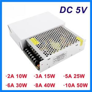 DC 5V 알루미늄 전원 공급 장치 2A 3A 5A 6A 8A 10A AC 220V ~ 5V 조명 변압기 10W 15W 25W 30W 40W 50W 스