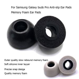 1쌍 교체 메모리 폼 팁 삼성 호환 Galaxy Buds Pro 이어팁 용 패드 무선 버드 미끄럼 방지 귀마개 떨어지는