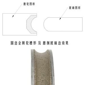 1개 100mm80 유리 암석 슬래브 라운드 엣지 다이아몬드 휠 브론즈 소결 특수형 연마