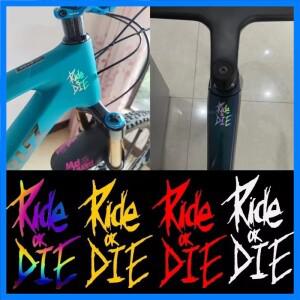 라이드 오어 다이 방수 자전거 데칼 MTB 오토바이 탑 튜브 스티커 자전거 프레임 장식 액세서리 CTZXC03