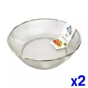 식당용 스텐 바구니 중 350mm x2개 채반 과일소쿠리