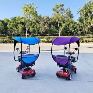 전동스쿠터 가림막 천막 차양막 방수 하늘색 전동차 방풍 지붕