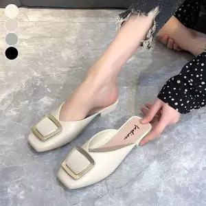 여성 블로퍼 슬리퍼 사각버클 여름 뮬 편한신발 3색 (WFJ72ZQ)