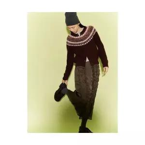 빈폴 BEANPOLE LADIES 울 혼방 페어아일 가디건 와인 BF495AC01Z 409432