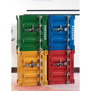 레트로 철제 쓰레기통 컨테이너 컨셉 17L 산업디자인 술집 대형 양철 업소용 샌드스틸