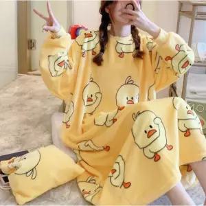 수면잠옷 홈웨어 원피스잠옷 극세사 잠옷파티 겨울