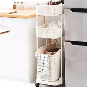 [라일리생활건강] Rly 아이보리 틈새 수납장 캐리어 이동식 수납장 좁은