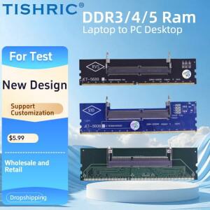 TISHRIC DDR3 메모리 어댑터 카드 노트북 데스크탑 테스터로 변환 RAM 커넥터 DIMM SO-DIMM PC로