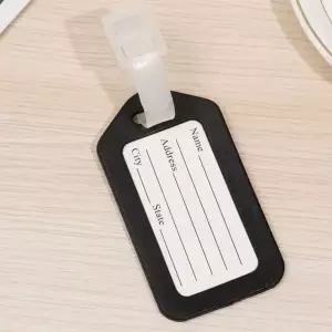 골프네임키링 가방 트렁크 분실방지 영문정보기입 러지기택 검정 (WFJ6Z4N)