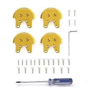 FTYUERT 드론 액세서리 D 3 4Pcs 모터 마운트 베이스 프로텍터 가드 커버 알루미늄 강화판 Anit-Crack Anti-Crush Kit