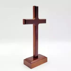탁상용 나무 십자가 18 X 9cm 소형 받침형 기도공간