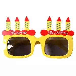 해피버스데이 생일 축하 안경 생일케이크 파티 이벤트 선글라스 소품 (WFJ6ZO6)