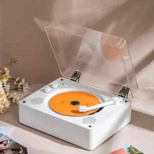 cd플레이어 턴테이블 시디플레이어 블루투스 cdp 원목 펄화이트 아날로그 복고 투명